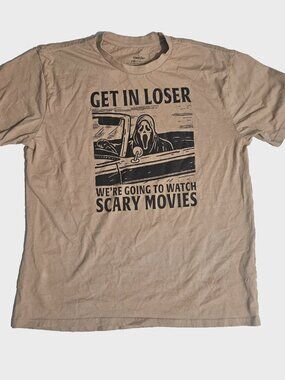SCREAM - Ghostface Horror Movie T-Shirt - Get In Loser Size Large